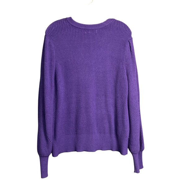 Liz Claiborne Womens V-Neck Purple Sweater L - Picture 6 of 7